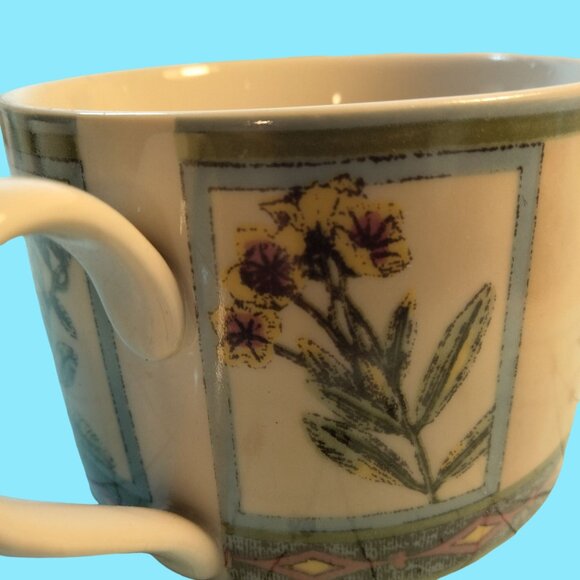 Winslow Manor Stoneware Mug Teacup Botanical Floral International Interior lot 2 - Picture 8 of 13